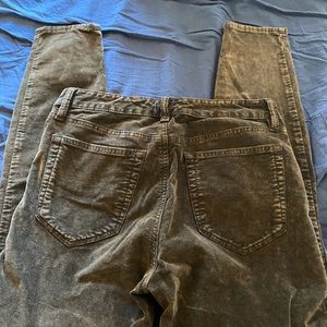 Black corduroy skinny jeans